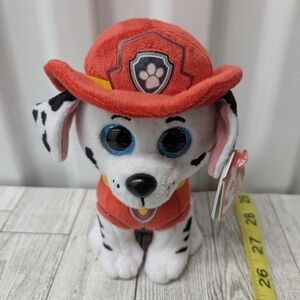 ty Beanie Babies Plush Dalmatian Dog Toy with Red Hat